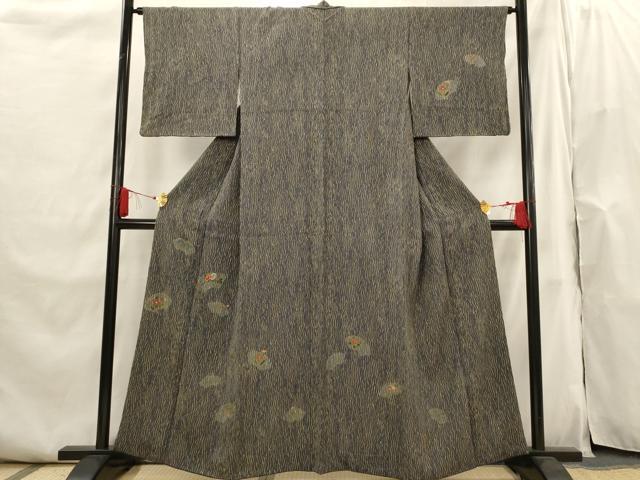 平和屋着物■訪問着　駒刺繍　地紙花文　金彩　正絹　逸品　AABI0253st