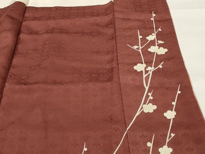 平和屋着物■訪問着　刺繍　草花文　暈し染め　金彩　正絹　逸品　AABI0256st