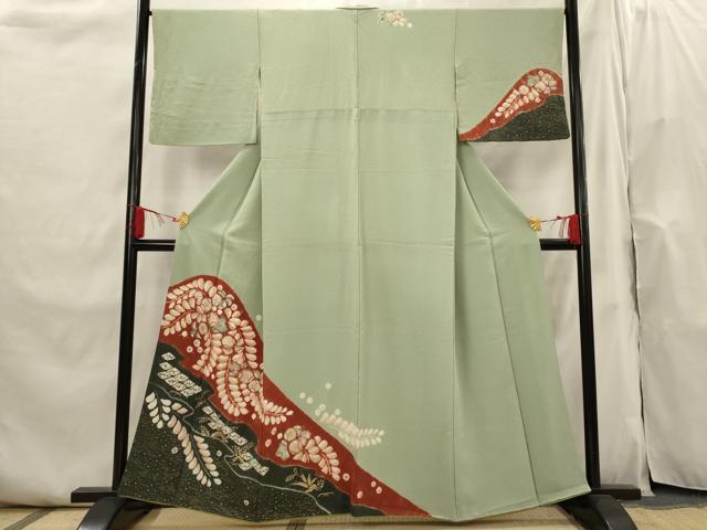 平和屋着物■訪問着　絞り　辻が花　金彩　正絹　逸品　AABI0257st