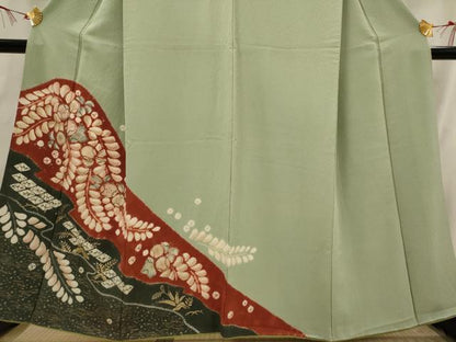 平和屋着物■訪問着　絞り　辻が花　金彩　正絹　逸品　AABI0257st