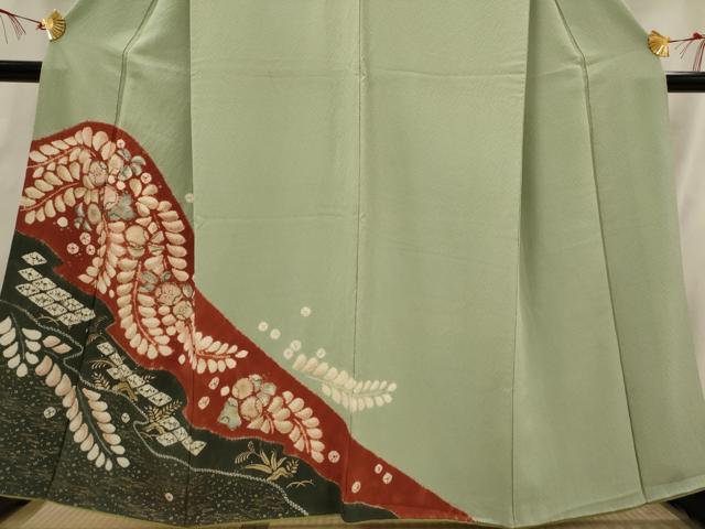 平和屋着物■訪問着　絞り　辻が花　金彩　正絹　逸品　AABI0257st