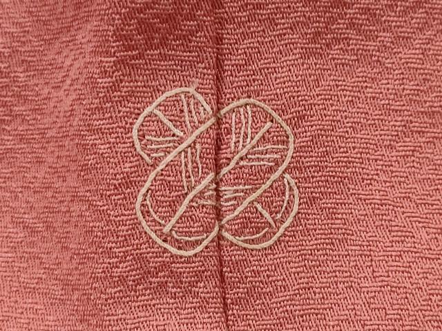 平和屋着物■中国三大刺繍　汕頭刺繍　スワトウ刺繍　無地絵羽訪問着　総刺繍　花菱文　真朱色　正絹　逸品　AABI0261st 平和屋着物□中国三大刺繍 汕頭刺繍 スワトウ刺繍 無地絵羽訪問