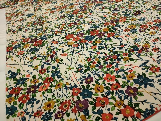 平和屋着物■小振袖　二尺袖　草花尽くし　正絹　逸品　AABI0262st