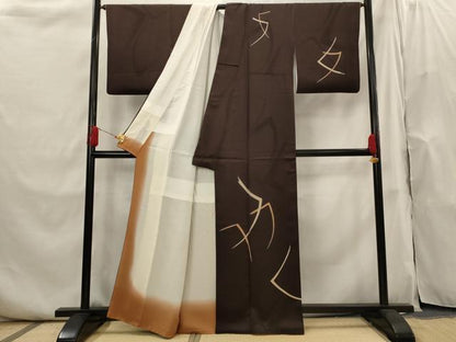 平和屋着物■訪問着　抽象文様　正絹　逸品　AABI0265st