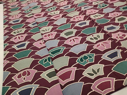平和屋着物■上質な小紋　地紙文　正絹　逸品　AABI0269st
