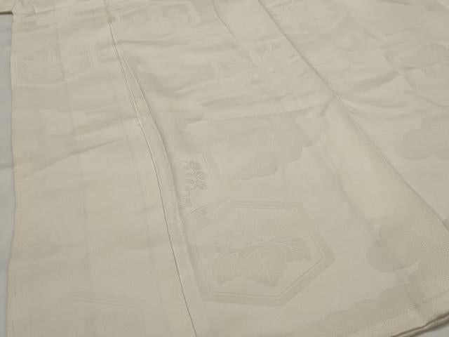 平和屋着物■長襦袢　袷　亀甲花地紋　正絹　逸品　AABI0273st