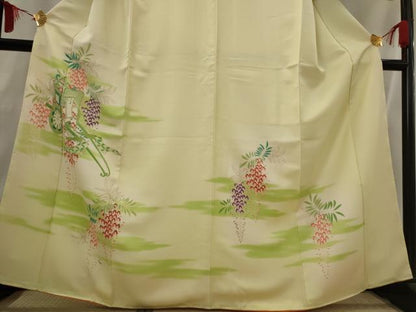 平和屋着物■訪問着　御所車花文　金彩　正絹　逸品　AABI0274st