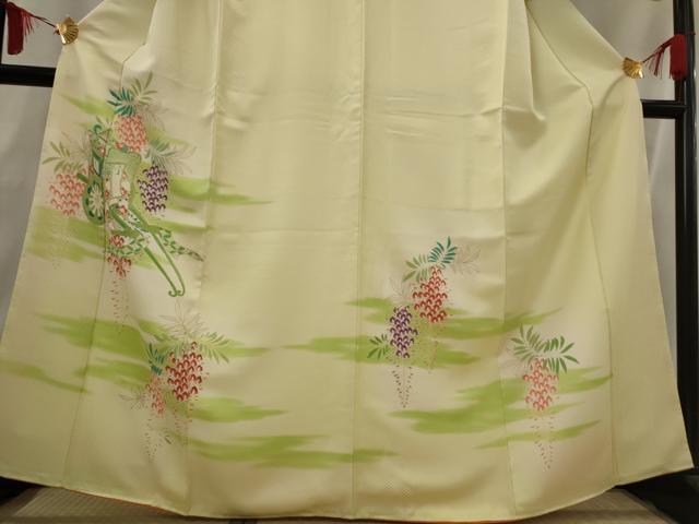 平和屋着物■訪問着　御所車花文　金彩　正絹　逸品　AABI0274st