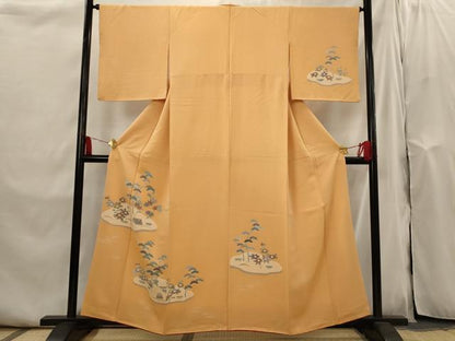 平和屋着物■訪問着　友禅　松竹梅　正絹　逸品　AABI0277st