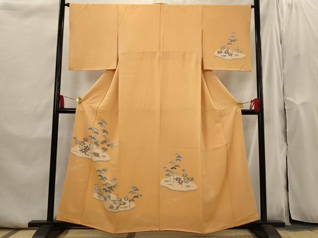 平和屋着物■訪問着　友禅　松竹梅　正絹　逸品　AABI0277st