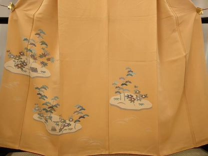 平和屋着物■訪問着　友禅　松竹梅　正絹　逸品　AABI0277st