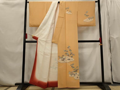 平和屋着物■訪問着　友禅　松竹梅　正絹　逸品　AABI0277st