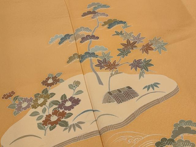 平和屋着物■訪問着　友禅　松竹梅　正絹　逸品　AABI0277st