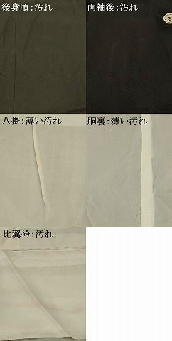 平和屋着物■豪華黒留袖　刺繍　花鳥文　金銀糸　金彩　正絹　逸品　AABI0278st