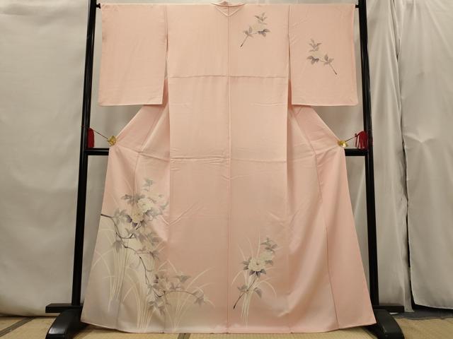 平和屋着物■訪問着　枝花文　暈し染め　金彩　正絹　逸品　AABI0283st