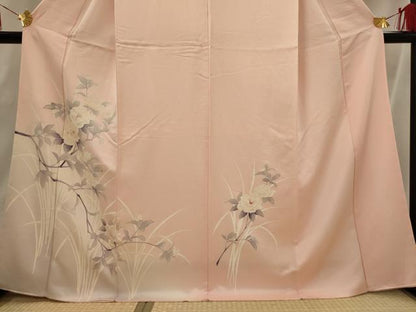 平和屋着物■訪問着　枝花文　暈し染め　金彩　正絹　逸品　AABI0283st
