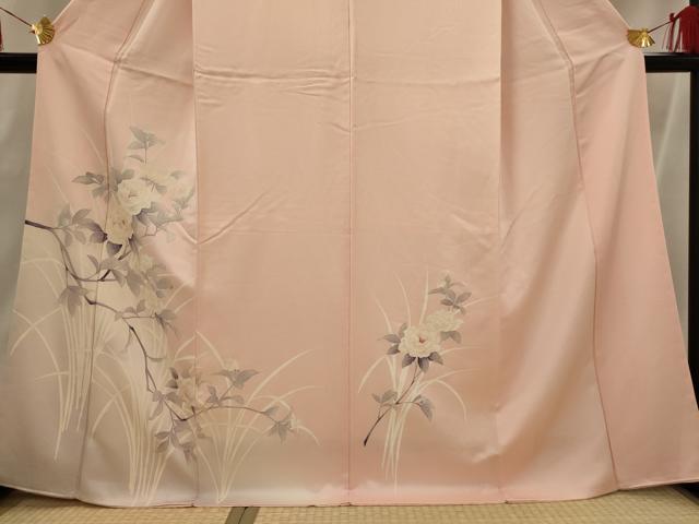 平和屋着物■訪問着　枝花文　暈し染め　金彩　正絹　逸品　AABI0283st