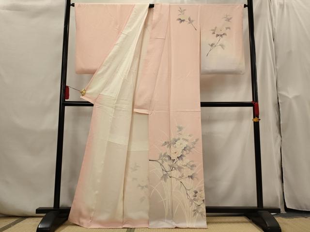 平和屋着物■訪問着　枝花文　暈し染め　金彩　正絹　逸品　AABI0283st