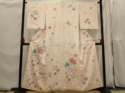 平和屋着物■訪問着　草花文　正絹　逸品　AABI0285st