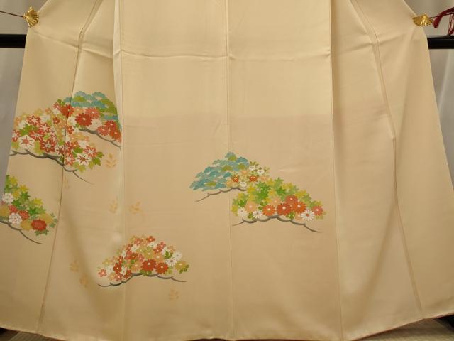 平和屋着物■訪問着　友禅　花松文　正絹　逸品　AABI0287st