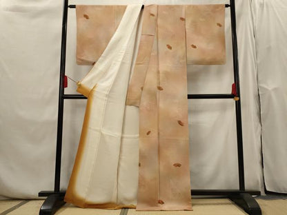 平和屋着物■上質な小紋　地紋起こし　地紙文　暈し染め　正絹　逸品　AABI0288st