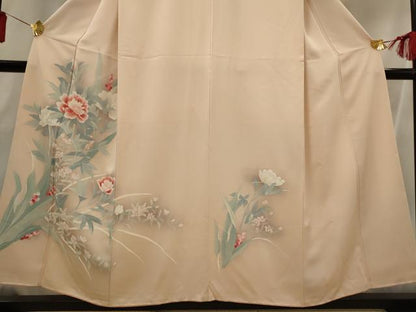 平和屋着物■訪問着　草花文　暈し染め　正絹　逸品　AABI0289st