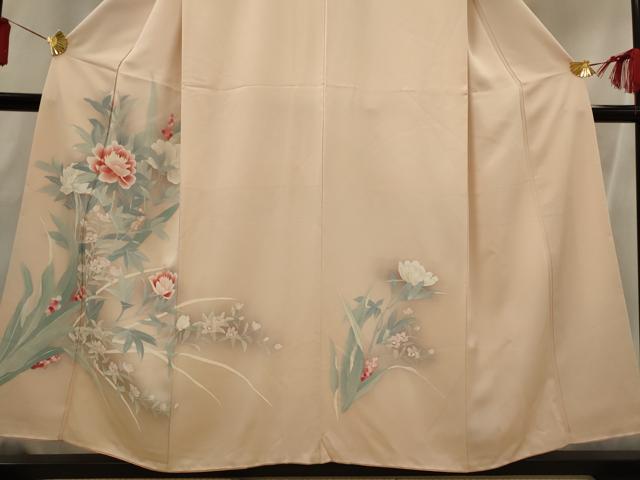 平和屋着物■訪問着　草花文　暈し染め　正絹　逸品　AABI0289st