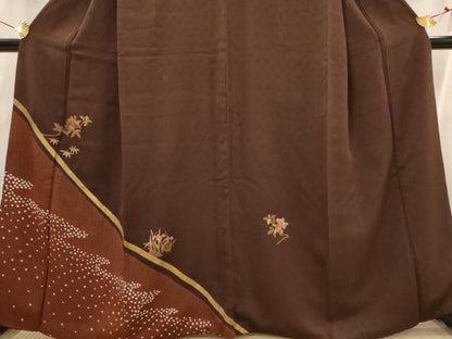 平和屋着物■訪問着　絞り　草花文　金彩　正絹　逸品　AABI0290st