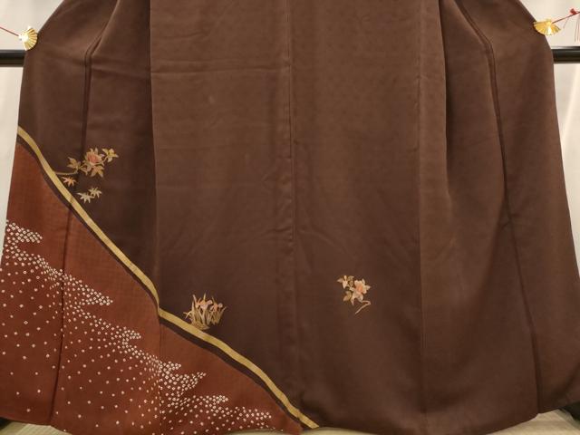 平和屋着物■訪問着　絞り　草花文　金彩　正絹　逸品　AABI0290st