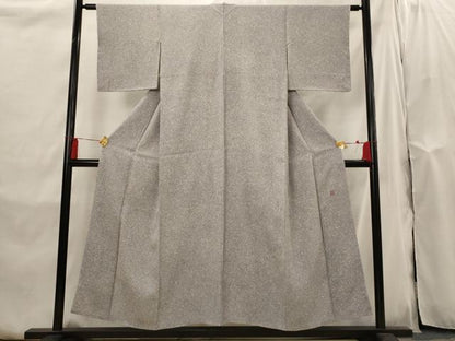 平和屋着物■上質な小紋　作家物　霞文　正絹　逸品　未使用　AABI0292st