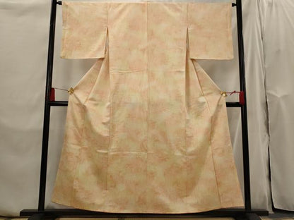平和屋着物■上質な小紋　御所車文　暈し染め　正絹　逸品　AABI0295st