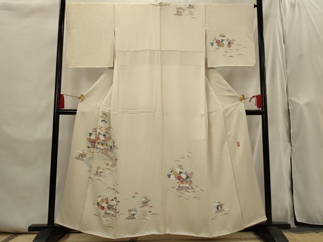 平和屋着物□訪問着 友禅 作家物 風景花文 正絹 逸品 AABI0296st