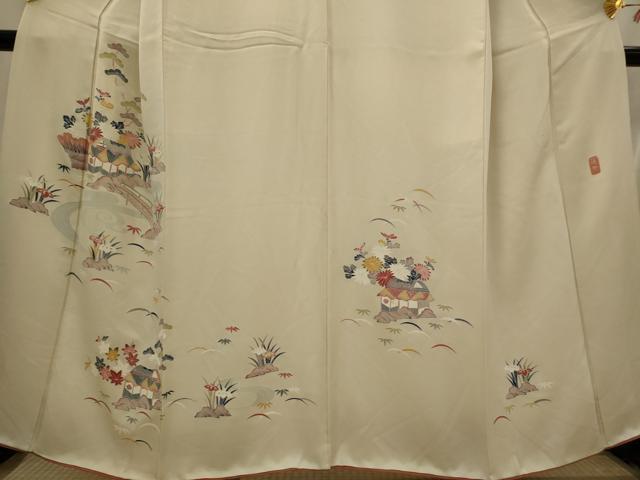 平和屋着物■訪問着 友禅 作家物 風景花文 正絹 逸品 AABI0296st