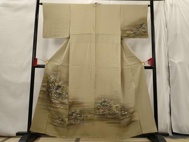 平和屋着物■訪問着　風景文　暈し染め　金彩　正絹　逸品　AABI0299st 平和屋着物□訪問着 風景文 暈し染め 金彩 正絹 逸品 AABI0299st