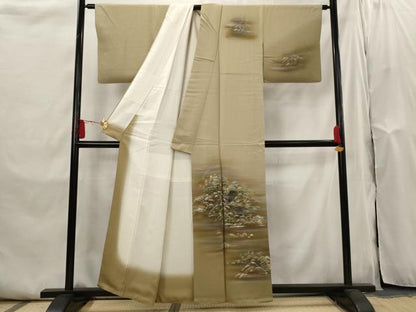 平和屋着物■訪問着 風景文 暈し染め 金彩 正絹 逸品 AABI0299st