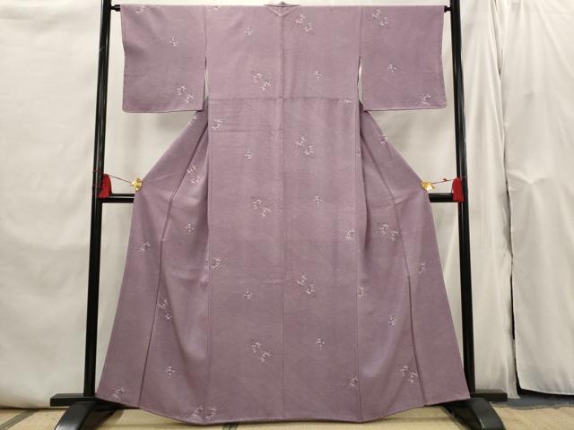 平和屋着物■上質な小紋　貝桶花文　正絹　逸品　未使用　AABI0301st 平和屋着物□上質な小紋 貝桶花文 正絹 逸品 未使用 AABI0301st