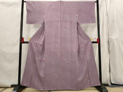 平和屋着物■上質な小紋 貝桶花文 正絹 逸品 未使用 AABI0301st