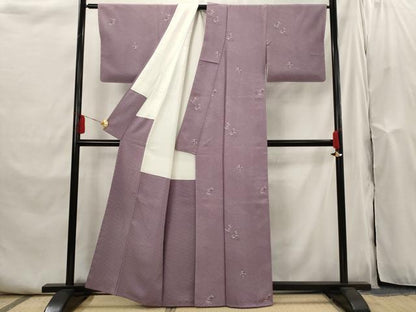 平和屋着物■上質な小紋 貝桶花文 正絹 逸品 未使用 AABI0301st