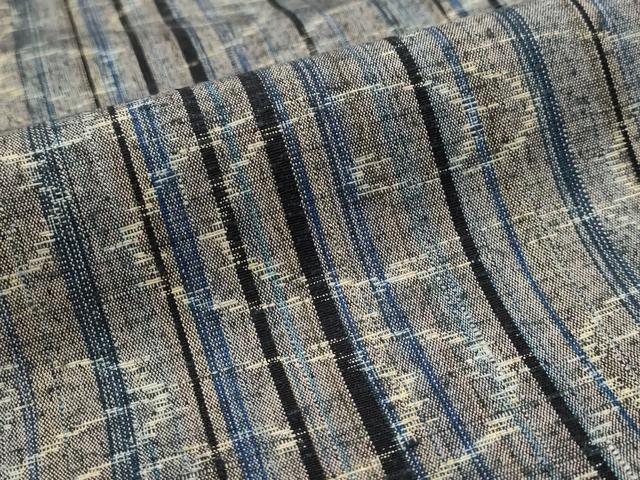 平和屋着物■上質な紬　間道　流水文　正絹　逸品　AABI0304st