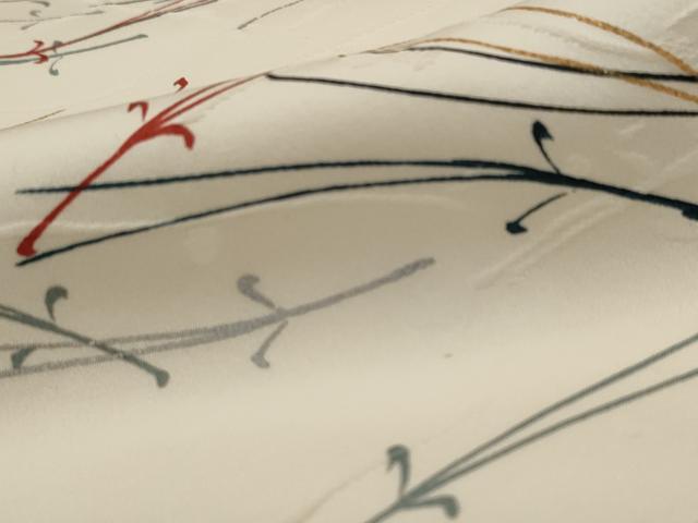 平和屋着物■上質な小紋 松葉文 金彩 正絹 逸品 AABI0308st