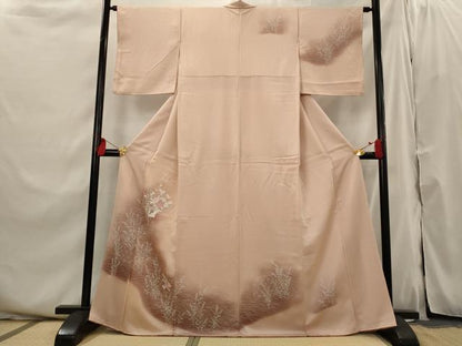 平和屋着物■訪問着　刺繍　草花文　暈し染め　正絹　逸品　AABI0309st