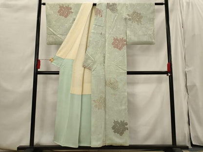 平和屋着物■上質な小紋　寿光織　乱菊　正絹　逸品　AABI0310st