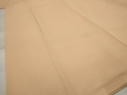 平和屋着物■上質な色無地 幾何学地紋 洒落柿色 正絹 逸品 AABI0312st