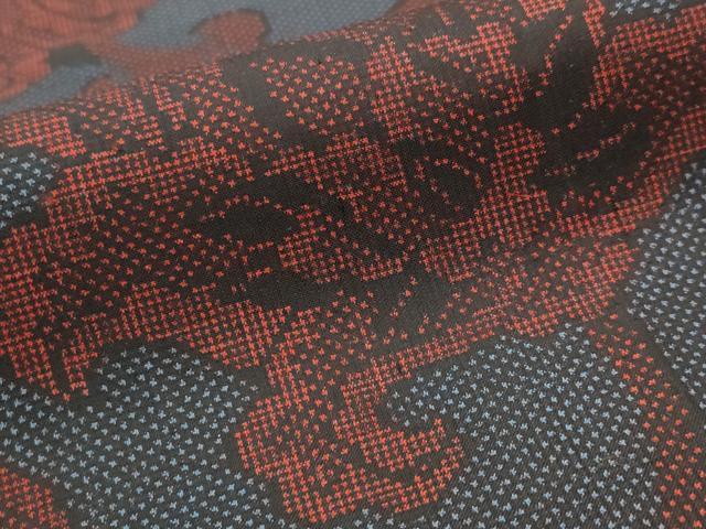平和屋着物■本場大島紬　7マルキ　唐草花文　正絹　逸品　AABI0317st 平和屋着物□本場大島紬 7マルキ 唐草花文 正絹 逸品 AABI0317st