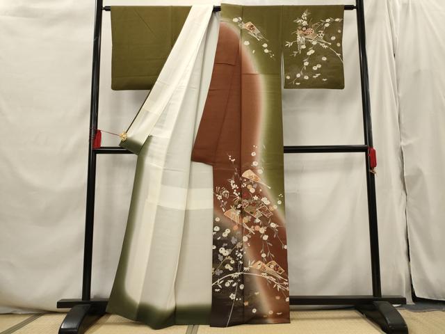 平和屋着物■訪問着　扇花文　暈し染め　金彩　正絹　逸品　AABI0318st 平和屋着物□訪問着 扇花文 暈し染め 金彩 正絹 逸品 AABI0318st