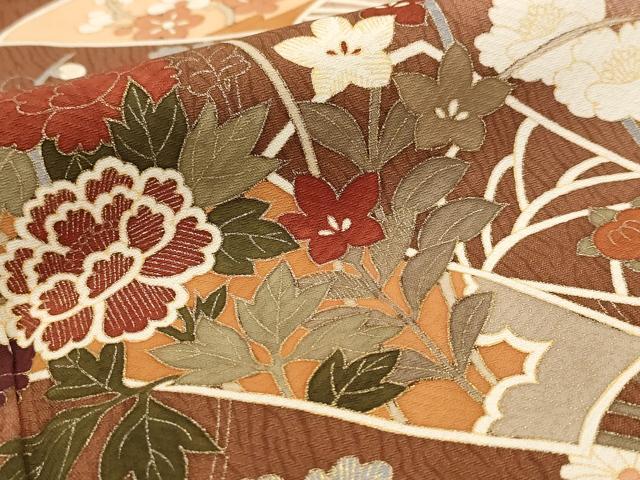平和屋着物■訪問着　扇花文　暈し染め　金彩　正絹　逸品　AABI0318st 平和屋着物□訪問着 扇花文 暈し染め 金彩 正絹 逸品 AABI0318st