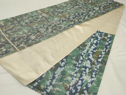 平和屋着物◎六通柄袋帯　樹林文　金銀糸　正絹　逸品　AABI0323ou