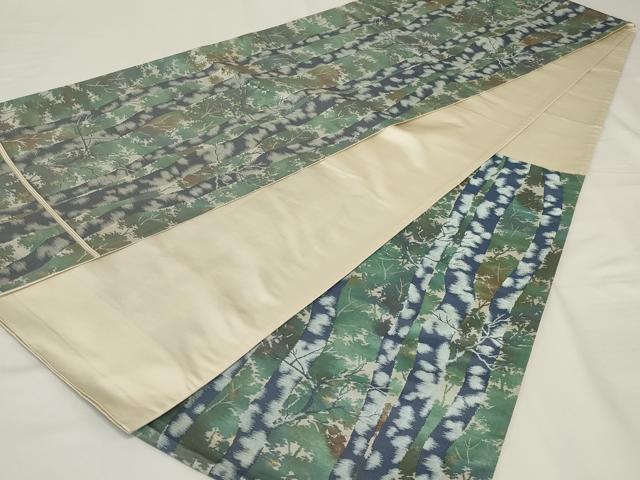 平和屋着物◎六通柄袋帯　樹林文　金銀糸　正絹　逸品　AABI0323ou