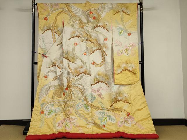 平和屋本店●色打掛　和装　婚礼　結婚式　　神社挙式花嫁　総刺繍　鳳凰花文　金銀糸　逸品　AABI0351ou