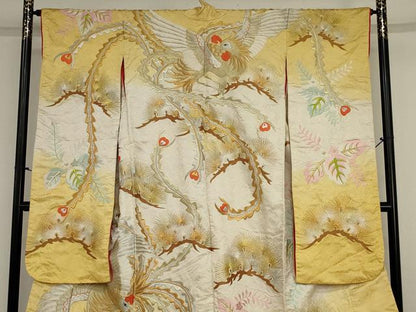 平和屋本店●色打掛　和装　婚礼　結婚式　　神社挙式花嫁　総刺繍　鳳凰花文　金銀糸　逸品　AABI0351ou